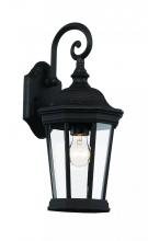  40400 BK - Westfield Hexagon Shaped, Clear Glass, Armed Outdoor Wall Lantern Light